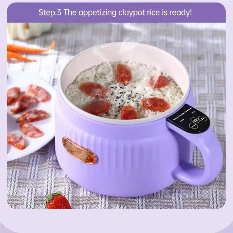 Portable Electric Hot Pot – Mini Rice Cooker & Noodle Maker